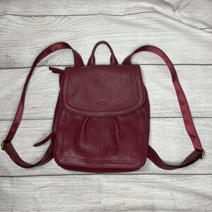 American Leather Co Marino Red Leather Backpack